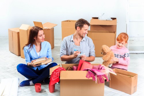 People using self storage in Kingston upon Thames for home items